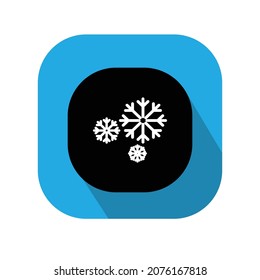 Schneeflocken-Symbol , Wettersymbol, Wettersymbol, Vektorgrafik.