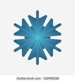 Snowflake icon. Weather icon. Vector illustration.