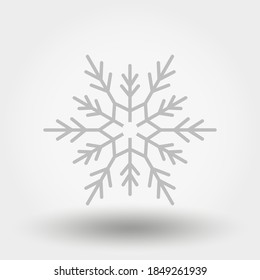 Snowflake. Icon for web and mobile application. Vector illustration on a white background. Flat design style.