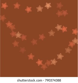 Snowflake icon which consists of isolated elements. Stylish, consist of beautiful  elements in snowflake icon. Can be used as print, wallpaper, cards, poster, logo, background 