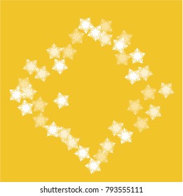 Snowflake icon which consists of isolated elements. Stylish, consist of beautiful  elements in snowflake icon. Can be used as print, wallpaper, cards, poster, logo, background 