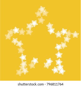 Snowflake icon which consists of isolated elements. Stylish, consist of beautiful elements in snowflake icon. Can be used as print, wallpaper, cards, poster, logo, background