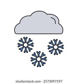 Snowflake icon with white background vector stock illustration