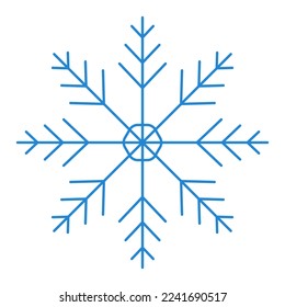 Copo de nieve. Icono de invierno y frío. Vector.