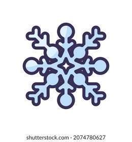 Snowflake icon. Winter season. vector illustration in filled line style for graphic design, website, app. EPS 10