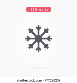 Snowflake icon. winter sign