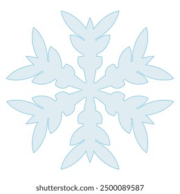 Snowflake icon. Winter sign. Vector illustration isolated on white background.
