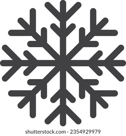 Icono de copo de nieve. Silhouette de copos de nieve para el diseño de tarjetas y pancartas de bienvenida de Navidad y Año Nuevo. Elementos decorativos de vacaciones aislados en un fondo blanco.