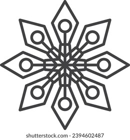 Icono de copo de nieve. Silhouette de copos de nieve para el diseño de tarjetas y pancartas de bienvenida de Navidad y Año Nuevo. Elementos decorativos de vacaciones aislados en un fondo blanco.