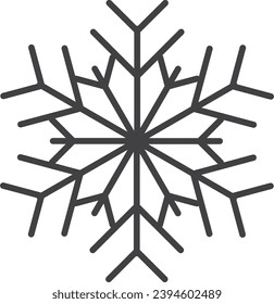 Icono de copo de nieve. Silhouette de copos de nieve para el diseño de tarjetas y pancartas de bienvenida de Navidad y Año Nuevo. Elementos decorativos de vacaciones aislados en un fondo blanco.