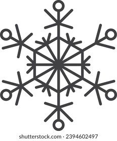 Icono de copo de nieve. Silhouette de copos de nieve para el diseño de tarjetas y pancartas de bienvenida de Navidad y Año Nuevo. Elementos decorativos de vacaciones aislados en un fondo blanco.