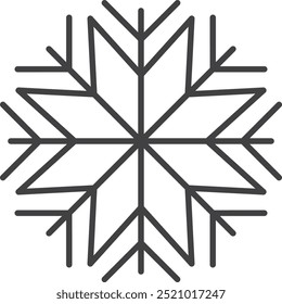 Icono de copo de nieve. Silueta de copo de nieve de invierno para Navidades de diseño y tarjetas de felicitación y Anuncios de año Nuevo. Elementos de decoración de Festiva aislados sobre fondo blanco.