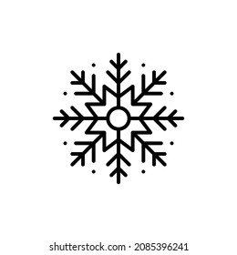Snowflake icon. Winter snow weather, Christmas symbol. Pixel perfect, editable stroke icon