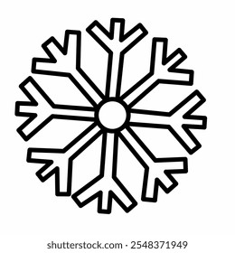 Schneeflocken-Symbol, Schneeflocken-Winterzeit.