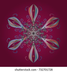 Snowflake Icon. Winter snowflake. Snowflake vector illustration. Star isolated on purple, gray and blue colors.