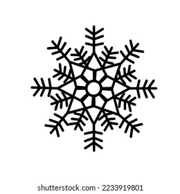 Snowflake icon.New Year decoration. All to celebrate the New Year and Christmas.
