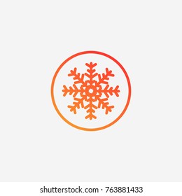 Snowflake icon.gradient illustration isolated vector sign symbol