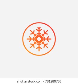 Snowflake icon.gradient illustration isolated vector sign symbol