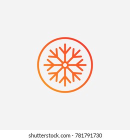 Snowflake icon.gradient illustration isolated vector sign symbol