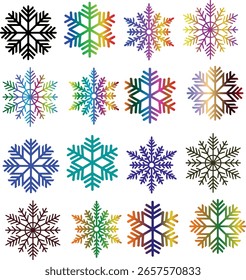 Schneeflocken-Symbole, blaues Schneeflocken-Symbol und Winter-Symbole