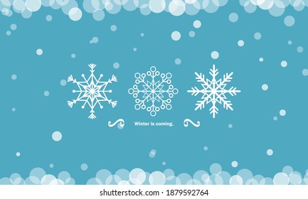 Snowflake icons collection.Vector illustration.winter is coming.