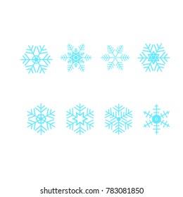 Snowflake icons isolated on white background. Snowflake symbol modern, simple, vector, icon for website design, mobile app, ui. Vector Illustration
