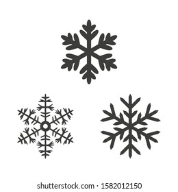 Snowflake icons on white background.