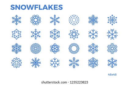 Snowflake icons set