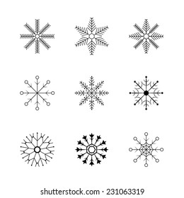 Snowflake Icons Set
