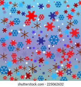 snowflake icons set background with on vector illustration