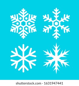 Snowflake icons set, Christmas vector ornaments