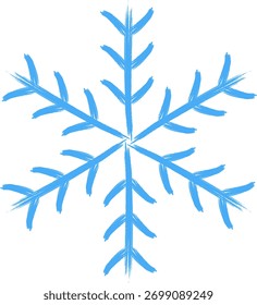 Conjunto de iconos de copo de nieve Vector de dibujo de tiza de crayón. Navidades copos de nieve dibujados a mano para tarjetas de felicitación de vacaciones