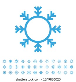 snowflake icons set. Vector illustration