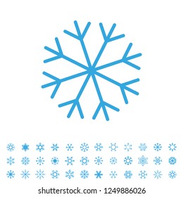 snowflake icons set. Vector illustration