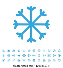 snowflake icons set. Vector illustration