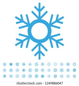 snowflake icons set. Vector illustration