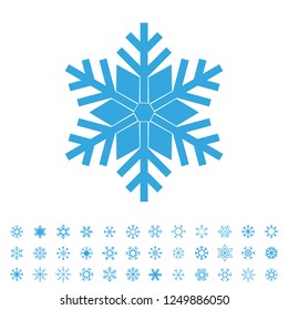 snowflake icons set. Vector illustration