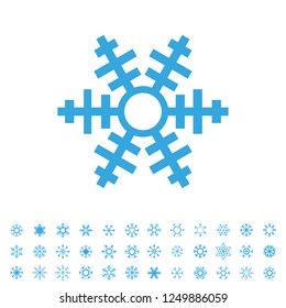 snowflake icons set. Vector illustration