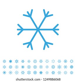 snowflake icons set. Vector illustration