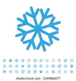 snowflake icons set. Vector illustration
