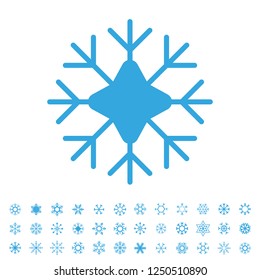 snowflake icons set. Vector illustration