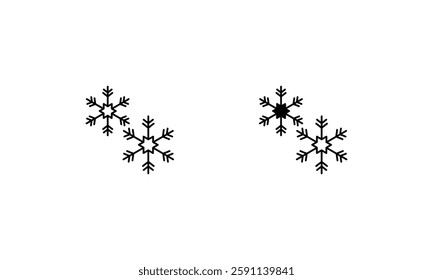 Snowflake icons set vector stock illustration