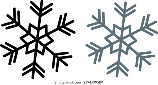 Snowflake icons. Weather icons. Winter vector illustration