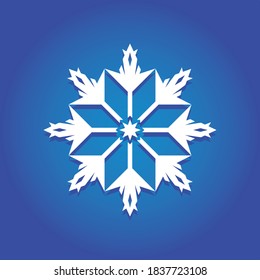 Symbol, Symbol und Vektorgrafik von Schneeflocken, kann für Web, Print und Mobile verwendet werden