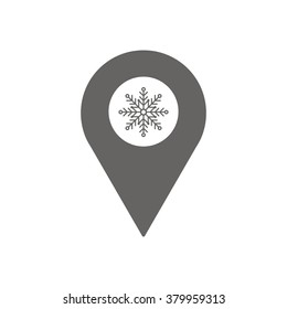 snowflake Icon,vector illustration.Flat design style