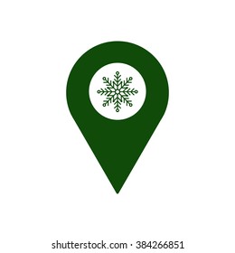 snowflake Icon,vector illustration.Flat design style