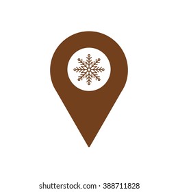 snowflake Icon,vector illustration.Flat design style