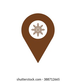 snowflake Icon,vector illustration.Flat design style