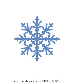 Snowflake. Illustration on white backdrop. Holiday vector illustration. Merry christmas and Happy New Year. Modern design. Holiday decoration. Simple vector illustration. Vector graphic.