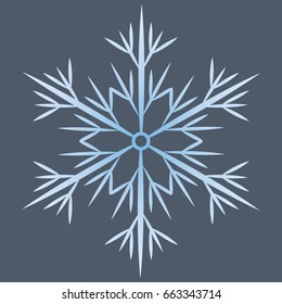 Snowflake illustration Vector Icon 